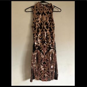 Rose gold and black fashion nova dress- runs small